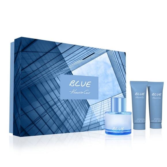 KENNETH COLE MEN'S 3-PIECE BLUE EAU DE TOILETTE COLOGNE GIFT SET - Picture 1 of 2